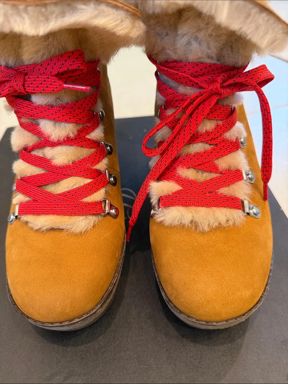 Women’s Tan J. Crew Wedge Winter Boots